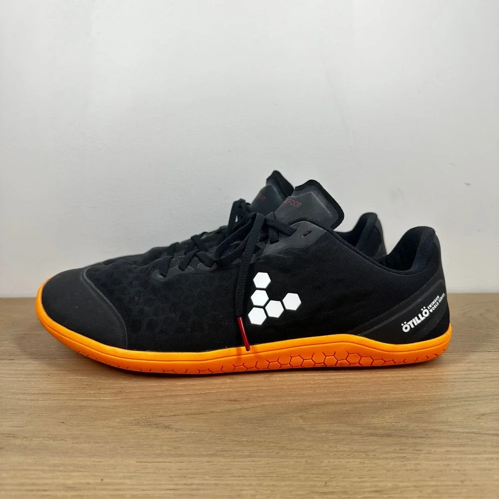 Vivobarefoot Primus Lite III Sneakers Men 12.5 Black Orange Barefoot Training